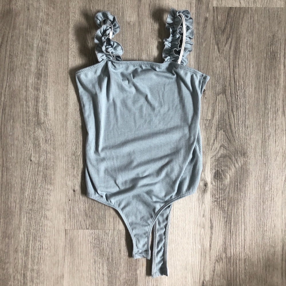 Tjmaxx Saints 21 blue bodysuit with ruffle straps